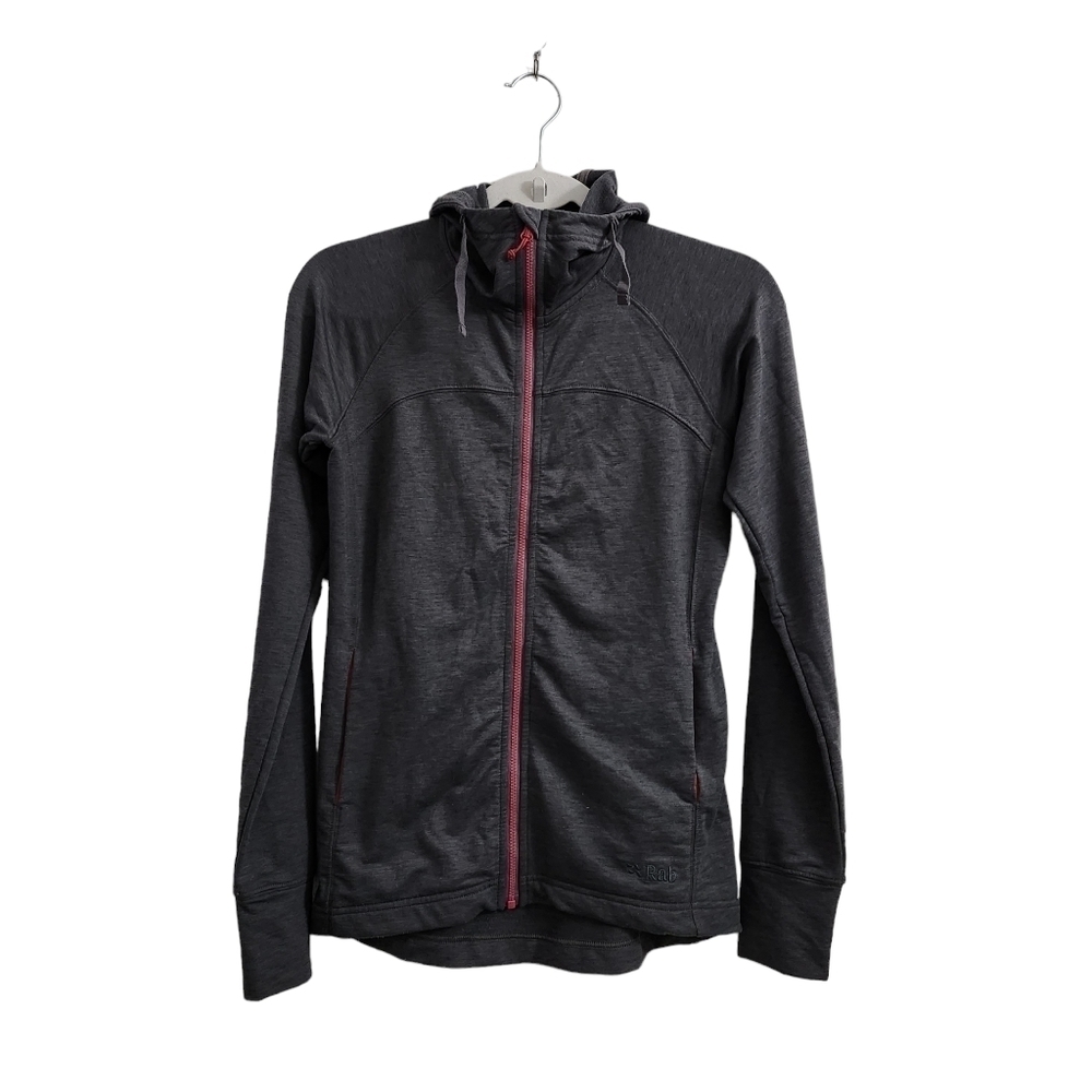 Rab Jacket Womens XS Gray Top Out Hoody‎ Full Zip Stretch Terry Outdoor